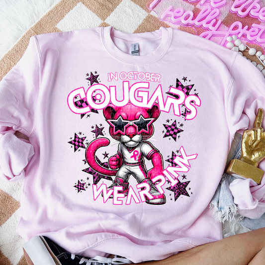 Cougars Cancer Awareness Mascot
