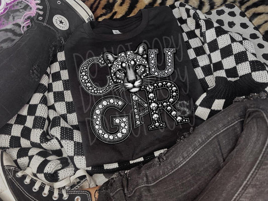Cougars Faux Rhinestone