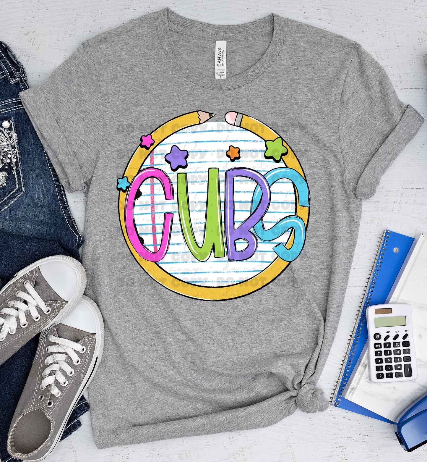 Cubs Mascot Paper and Pencil Circle