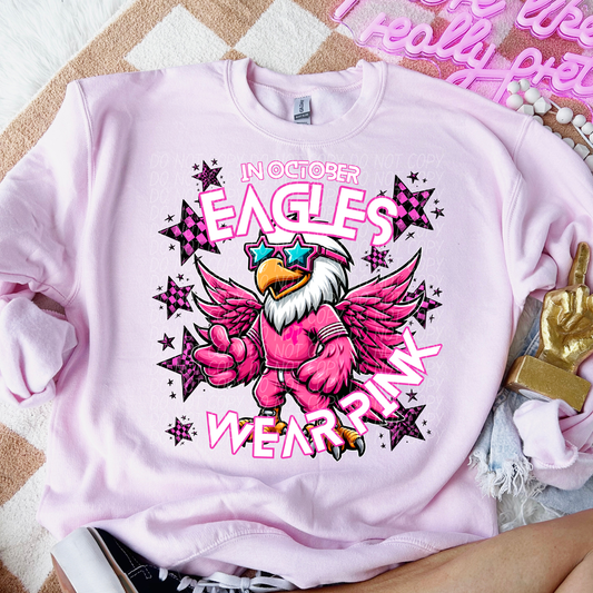 Eagles 2 Cancer Awareness Mascot