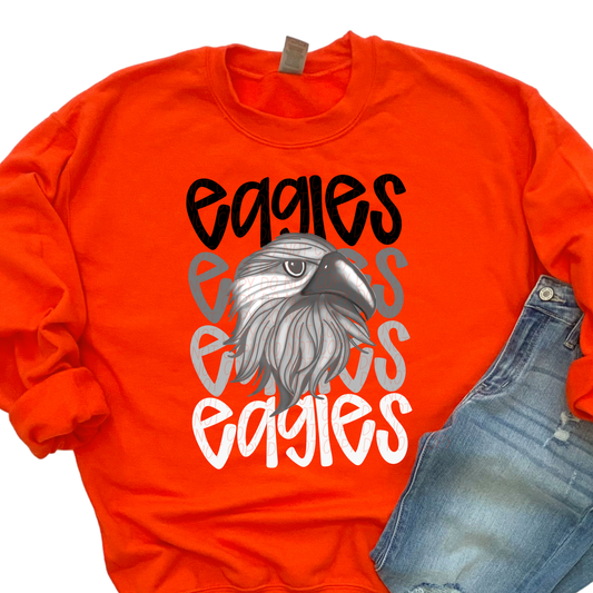 Eagles 2 Monochromatic Mascots