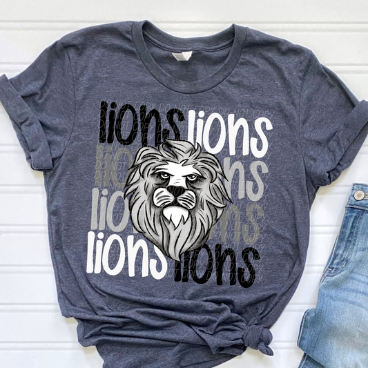 Lions Monochromatic Mascots