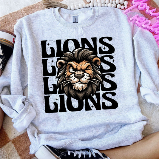 Lions Winking Mascot