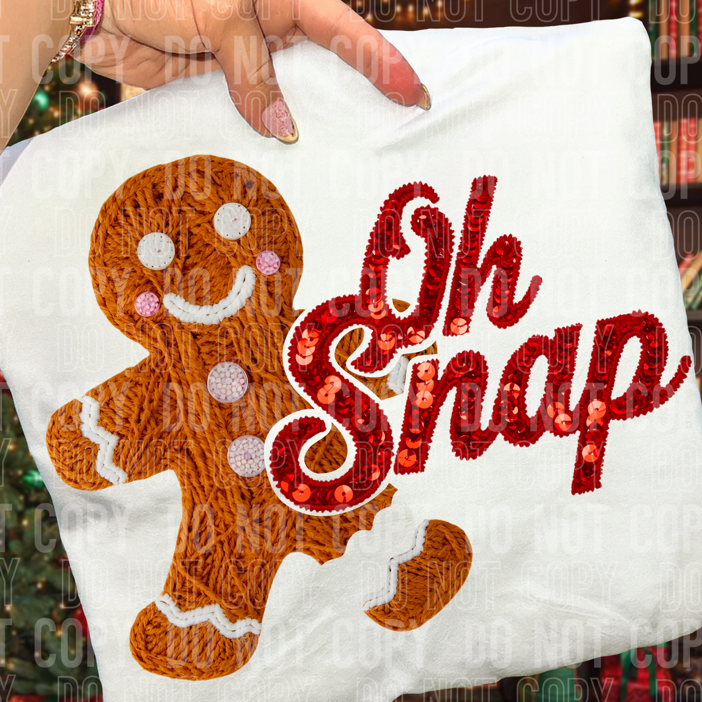 OH SNAP GINGERBREAD FAUX YARN SEQUINS