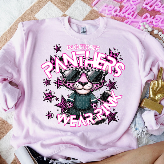 Panthers 2 Cancer Awareness Mascot